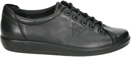 ECCO Soft 2.0 dames sneaker - Zwart - Maat 37