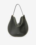 Isabel Marant Sac Oskan Hobo Soft En Cuir Grainé - Noir