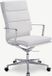 Furnicher Maci Bureaustoel - Zitting en rugleuning in leer - Chromen frame - Blanc