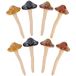 Exttlliy 8 stuks keramische tuin paddestoelen beeldje decoratieve planten stakes accessoires gazon ornamenten standbeeld voor buiten (willekeurige kleur) (Blooming-1)