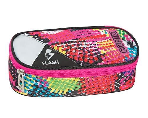 Comix FLASH - School Pencil Case - Oval - 22x5x7cm