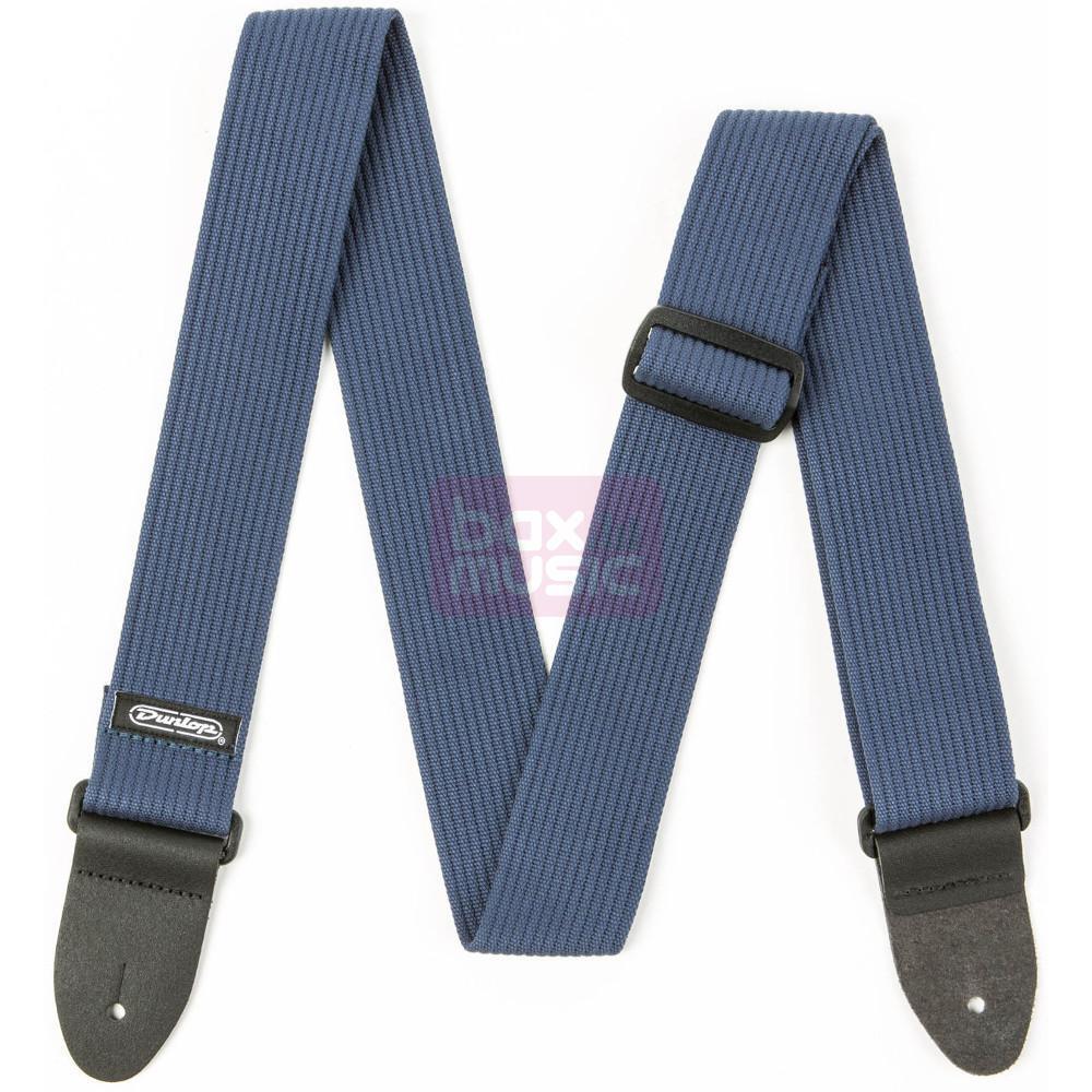 Dunlop D27-01NV Ribbed Cotton Strap Navy Blue gitaarband