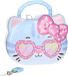 Concorde Spaarpot blik kat / poes - blauw - 12 x 7 x 13 cm - met deksel en slot
