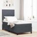 Maison Exclusive - Lit boxspring à LED avec tête de lit, gris foncé, 100 x 200 cm, velours