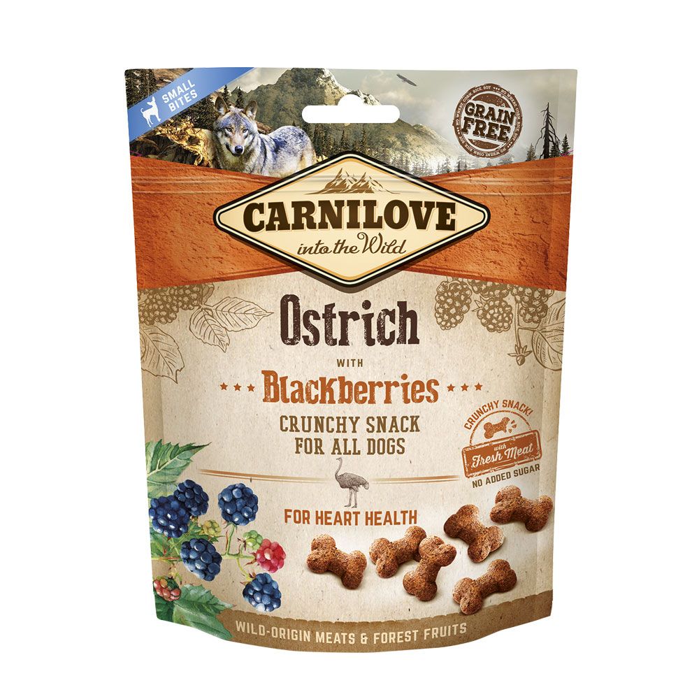 Carnilove Crunchy Snack Ostrich with Blackberries - 200 gr