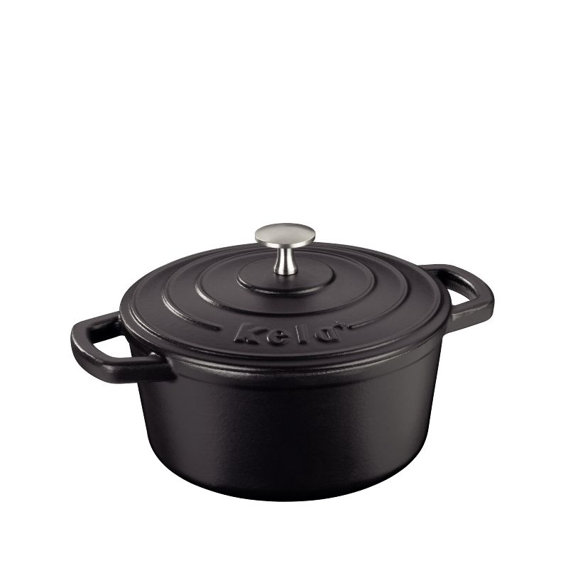 Kela 12470 Braadpan - 2,5 l - Gietijzer - 21 cm - Zwart/Zilver
