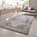 Tapis d'extérieur oriental, style vintage, rose, 240 x 340 cm