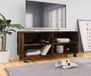 Maison Exclusive - meuble TV sur roulettes, chêne fumé, 90x35x35 cm, panneau de particules