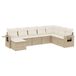 vidaXL Loungeset met Kussens, Poly Rattan, Beige