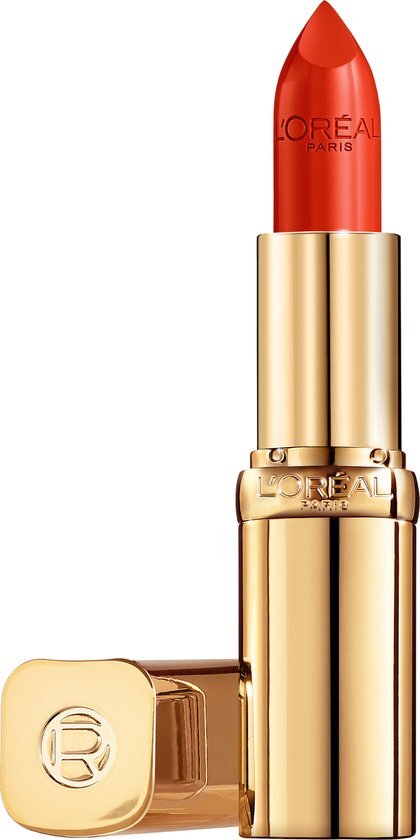 L'Oréal Make-Up Designer Color Riche Satin Lipstick - 377 Perfect Red - Rood - Verzorgende, Lippenstift Verrijkt met Arganolie - 4,54 gr.