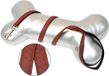 CROCI My Lord Hondenlijn / Hondenriem - Eco leder-Nylon - Bordeaux - Breedte: 20 mm - Lengte: 120 cm