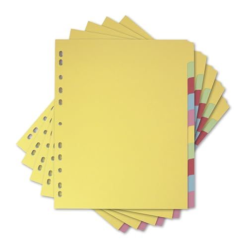 Elba A4+ Card Dividers - Assorted Colors - 5 Packs of 10