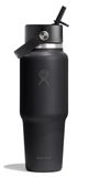 Hydro Flask Wide Flex Straw Travel Bottle 946 ml (32 oz) – Roestvrij Staal, Lekdicht, Past in de Meeste Bekerhouders – Geïsoleerd 24 Uur Koud – Brede Opening, Geschikt voor IJsklontjes – Black