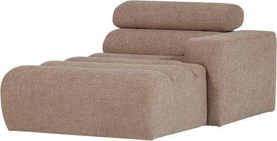 WOOOD Novi Chaise Longue Element Arm Rechts - Polyester - Taupe