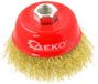 GEKO Brosse en cuivre - 75 mm - filetage M14 - Pour le nettoyage des métaux - Max 12 500 tr/min