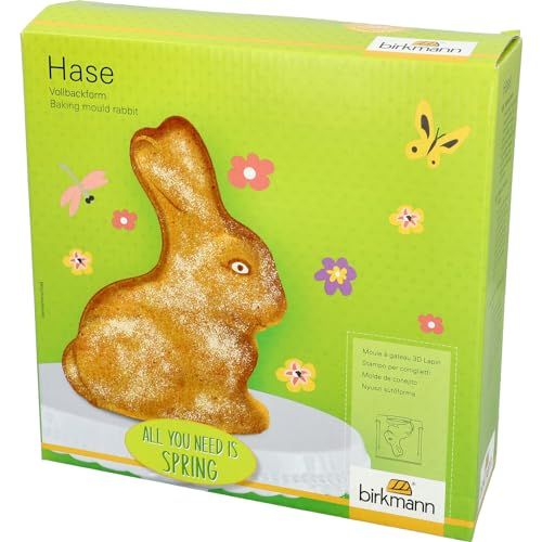 Birkmann volle bakvorm haas, voor ca. 1000 ml deeg, paashaas in 3D-look, hoogwaardig koolstofstaal, anti-aanbaklaag, met receptensuggestie, temperatuurbestendig, 212015