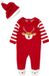 Vertbaudet Kerstcadeauset voor baby met fluwelen pyjamapakje + mutsje