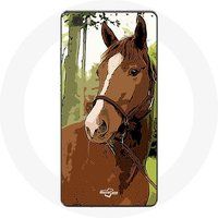 Maniacase Etui voor Huawei P8 Quarter Horse bruin paardenrace