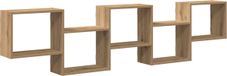 vidaXL Wandschap kubus 5 vakken bewerkt hout artisanaal eikenkleurig