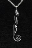 MOOYE ® - Collectie Zilveren Friese doorloper schaats ketting hanger - groot