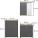 Vicco Meuble de salle de bain Livia, Antraciet/Eiken, 3 pièces
