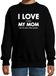 Bellatio Decorations I love it when my mom lets me play video games trui - zwart - sweater - voor kinderen - Moederdag - Cadeau gamer 134/146
