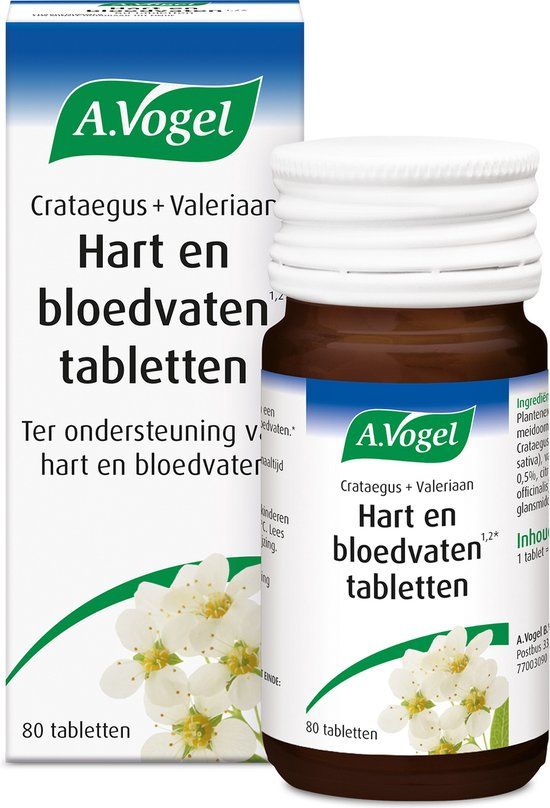 A.Vogel Crataegus + Valeriaan tabletten - 80 st