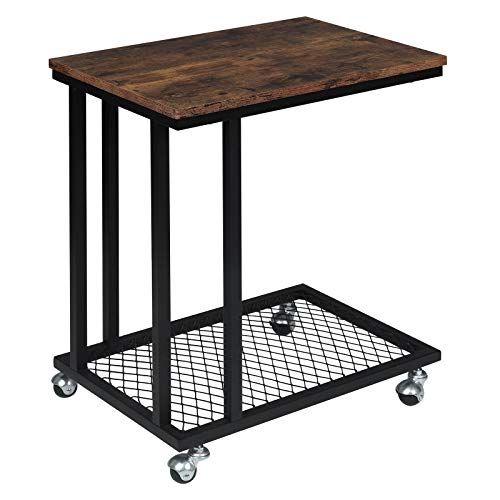 Woltu TS112hov Nachtkastje Salontafel Modern Design Bijzettafel Banktafel Draagbare Tafel met MDF Vintage hout