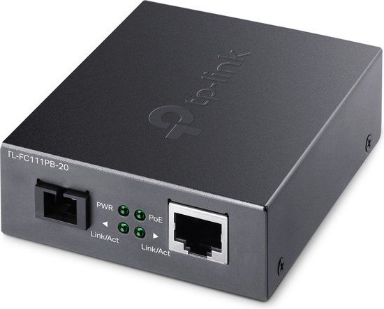 TP-Link TL-FC111PB-20 Media Converter - 100 Mbit/s - Black
