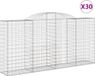 vidaXL Gabions - 30 pièces - voûté - 300x50x140/160 cm - fer