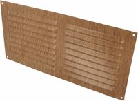 AMIG Ventilatierooster/muurrooster - 150 x 300mm - aluminium - beukenhout look - schoepenrooster