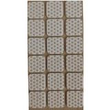Viefe 28 patins antidérapants en feutre carrés 20x20 mm, blancs