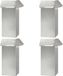 Barrière anti-limaces 4 pièces 13,5 x 13,5 x 25 cm Acier inoxydable argent