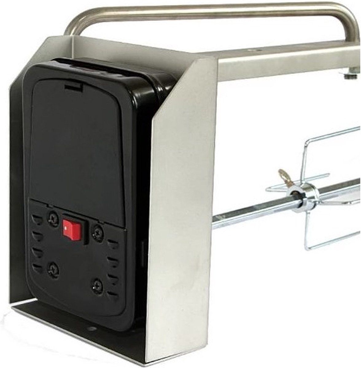 Brainmaster Braaimaster Rotisserie set (motor) - Zwart, RVS