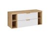 Oria meuble sous-lavabo 120cm 4 niches plan de toilette blanc mat