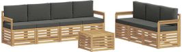 vidaXL Sofa-Set 4-zits Wit en Antraciet Polyester
