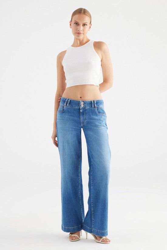 Cup of Joe Denim COJ - Carlotta - Wide Leg Jeans - Medium Blue