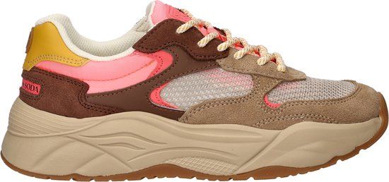 Scotch & Soda Celest Dames Sneaker - Bruin Multi - Maat 38