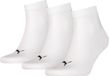 PUMA Quarter Plain Enkelsokken - 3 pack - Wit - Maat 43-46
