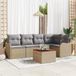 Maison Exclusive - Salon de jardin pour 6 personnes. Rotin synthétique beige et gris clair