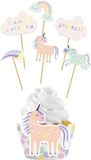 Folat Cupcake Decoratie Set Unicorns & Rainbows - 12-delig