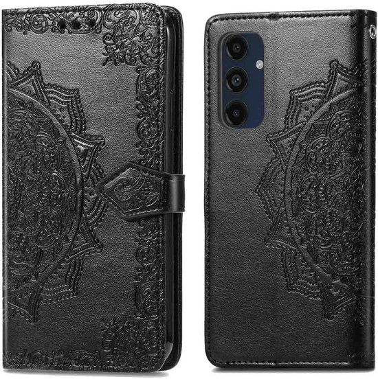 imoshion Mandala Bookcase - Geschikt voor Samsung Galaxy S24 FE - Zwart