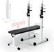 Physionics Dip Bars Halterbank - Wit - 200 kg Max. Belastbaar Gewicht