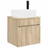 vidaXL Wandgemonteerde wastafelmeubel Sonoma Eiken 49 x 41 x 63 cm