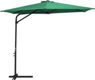vidaXL Parasol met stalen paal 300 cm groen