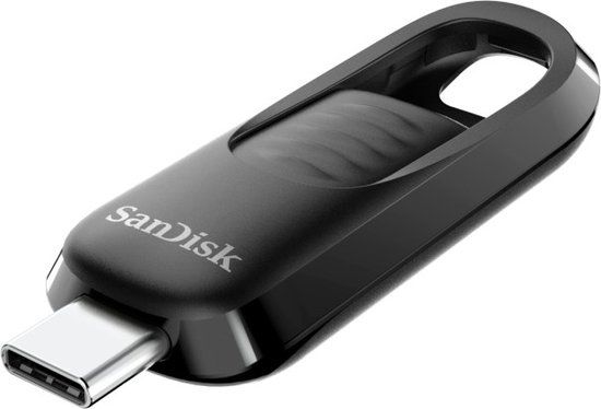 SanDisk ULTRA SLIDER USB-C 64GB USB 3.2 Gen 1 Flash Drive - Black