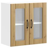 vidaXL Lucca wandkast met glazen deur