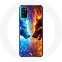 Maniacase Hoesje voor Samsung Galaxy A41 Wolf of Ice and Fire