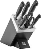 Couteaux auto-affûtants set avec 7 couteaux et une pierre à aiguiser