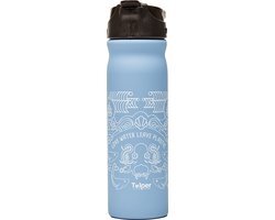 Retulp RVS Fles Mat Ocean Blauw 500ml Blauw - oceaan